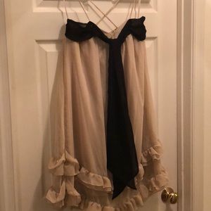 Forever21 mini dress with ruffles and tie